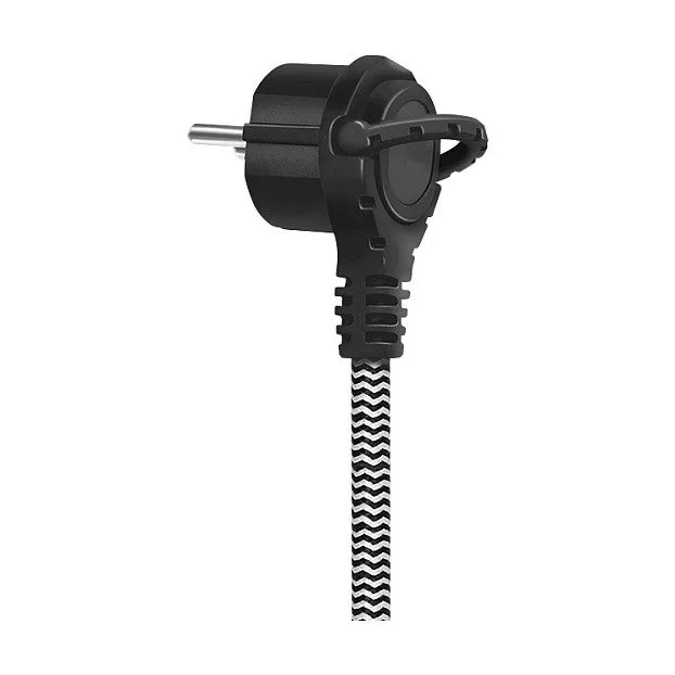 Logilink Power cord extension, CEE 7/7 to CEE 7/3, textile cable, black/grey, 3 m — image 4