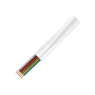 Logilink Telephone cable, flat, 6-wire, CCA, 6x 0.12 mm, white, 100 m — image 1