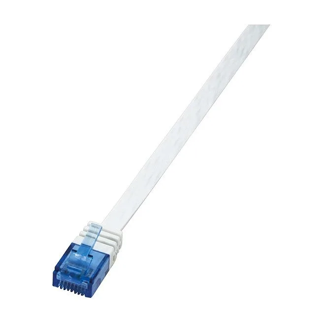 Logilink Patch Cable Flat Cat.6 U/UTP white 5,00m, SlimLine — image 1