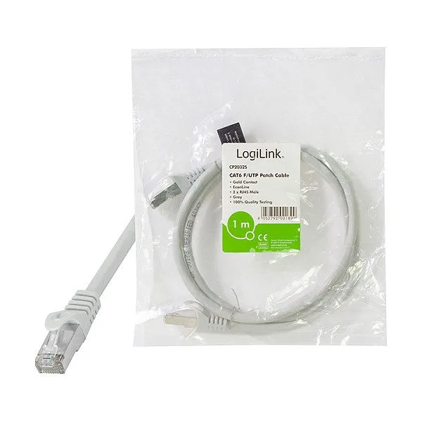 Logilink Patch Cable Cat.6 F/UTP, grey, 0,25m, EconLine — image 6
