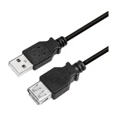 Logilink USB 2.0 cable, USB-A/M to USB-A/F, black, 2 m