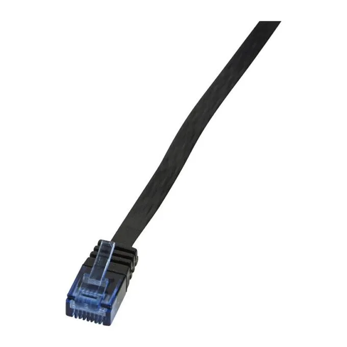 Logilink Patch cable flat Cat.5e U/UTP, black, 3,0m — image 1