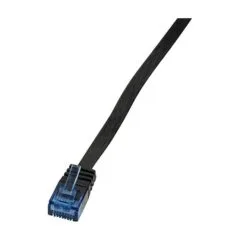 Logilink Patch cable flat Cat.5e U/UTP, black, 7,5m