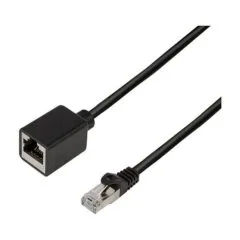 Logilink Cat.6A premium patch cable extension, black, 1 m