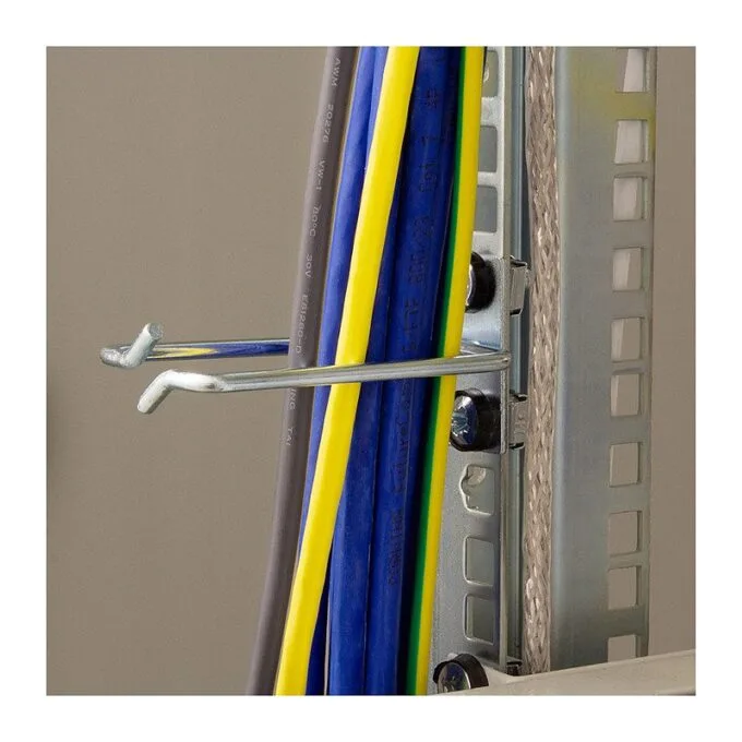 19" Cable management bracket 40 x 80 mm, steel, 2 pcs. — image 4