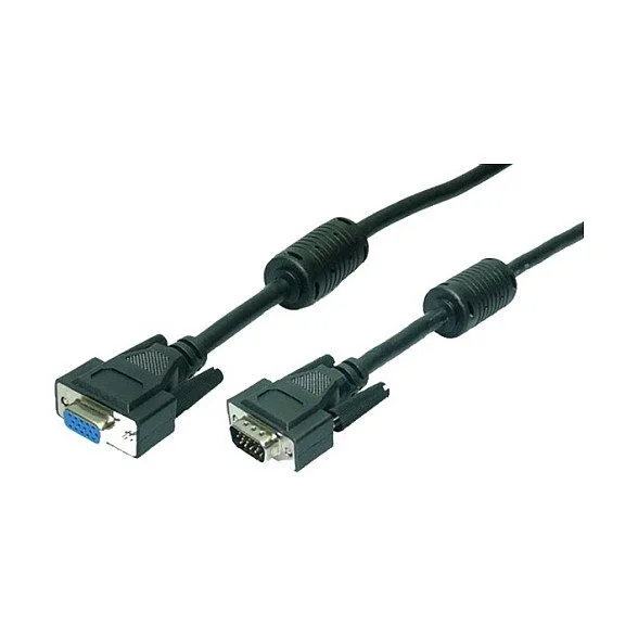 Logilink VGA Cable ST/BU black 2x Ferrit Core 3M — image 1