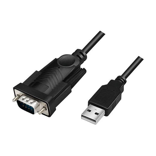 Logilink USB 2.0 cable, USB-A/M to DB9/M, serial, Win 11, black, 1.5 m — image 1