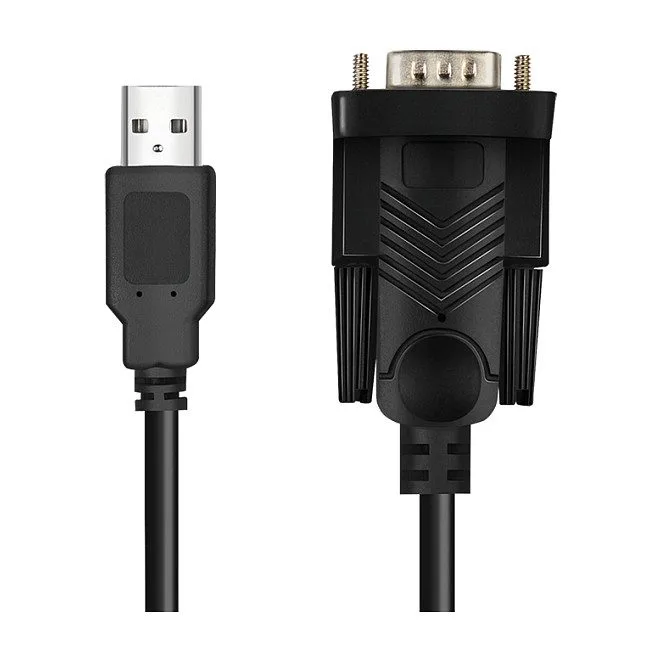 Logilink USB 2.0 cable, USB-A/M to DB9/M, serial, Win 11, black, 1.5 m — image 2