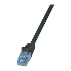 Logilink Patch Cable Cat.6A U/UTP, black, 0,50m