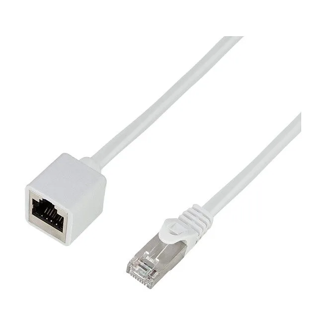 Logilink Cat.6A premium patch cable extension, white, 2 m — image 1