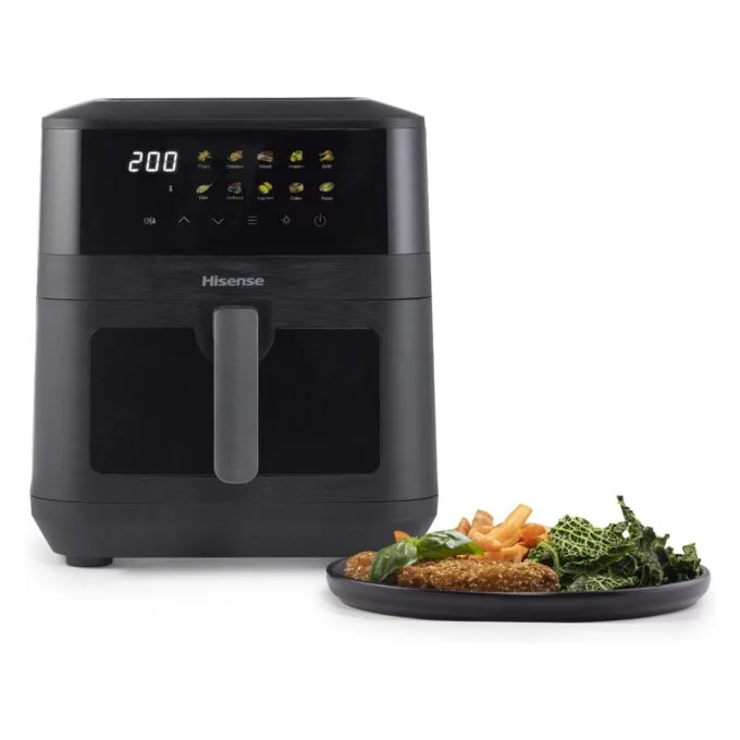 Hisense Heißluftfritteuse HAF2100DCD (schwarz, 2.100 Watt, Korb 7,7 Liter) — image 2