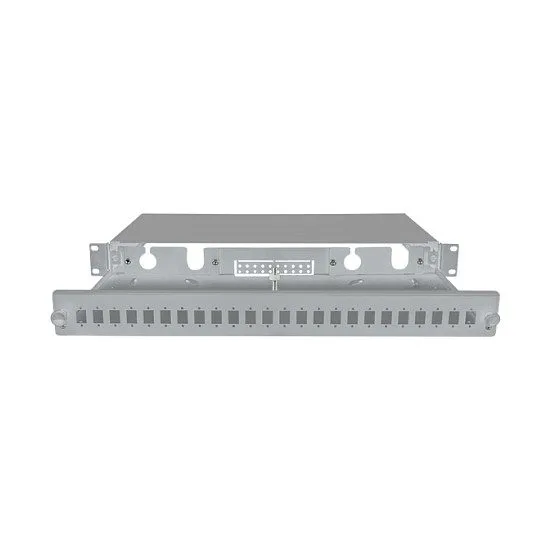 Logilink Fiber Optic Patch Panel 19"/1U, sliding type, grey, unloaded — image 4