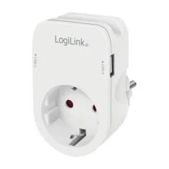 Logilink USB-A/C charger, 17 W, 2-port, 1x USB-A, 1x USB-C, 1x CEE 7/3, Charging cradle, White