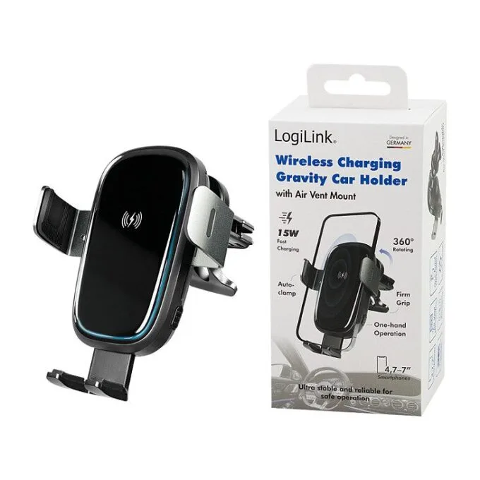 Logilink Wireless Car Charger w/Gravity Trigger, 15W — image 10