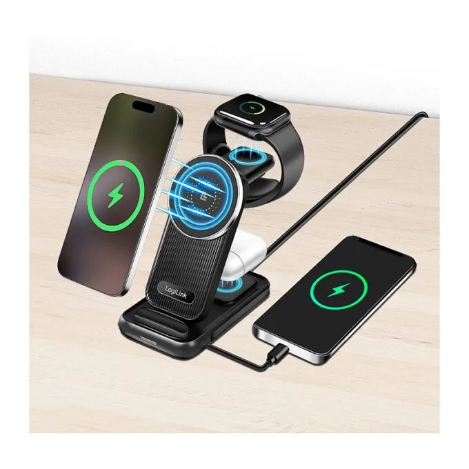 Logilink Wireless Table Charger, 4 in 1, 15W — image 2