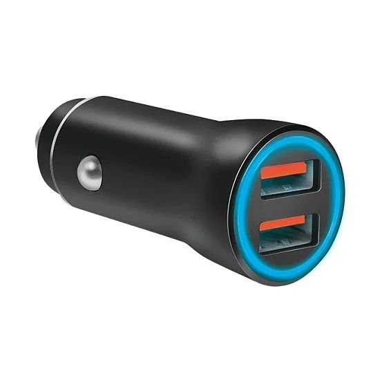 Logilink Car charger, 2 Port, 10.5W, illuminated, black — image 2