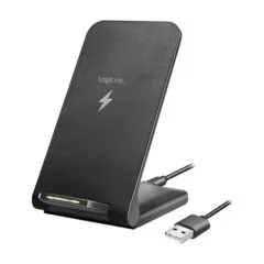 Logilink Wireless Quick Charging Stand 15 W, twin coil, black