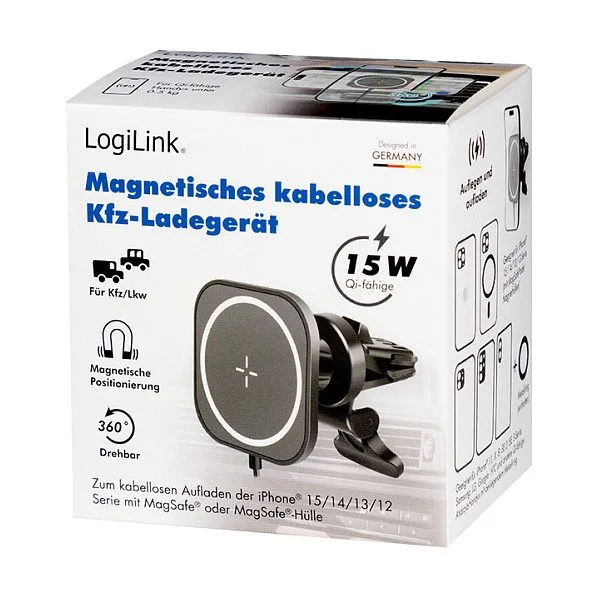 Logilink Wireless Car Charger w/ smartphone mount 15W — image 9