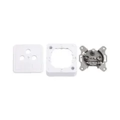 Logilink Antenna Wall Socket w. frame & cover, white, LogiLink