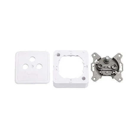 Logilink Antenna Wall Socket w. frame & cover, white, LogiLink — image 1