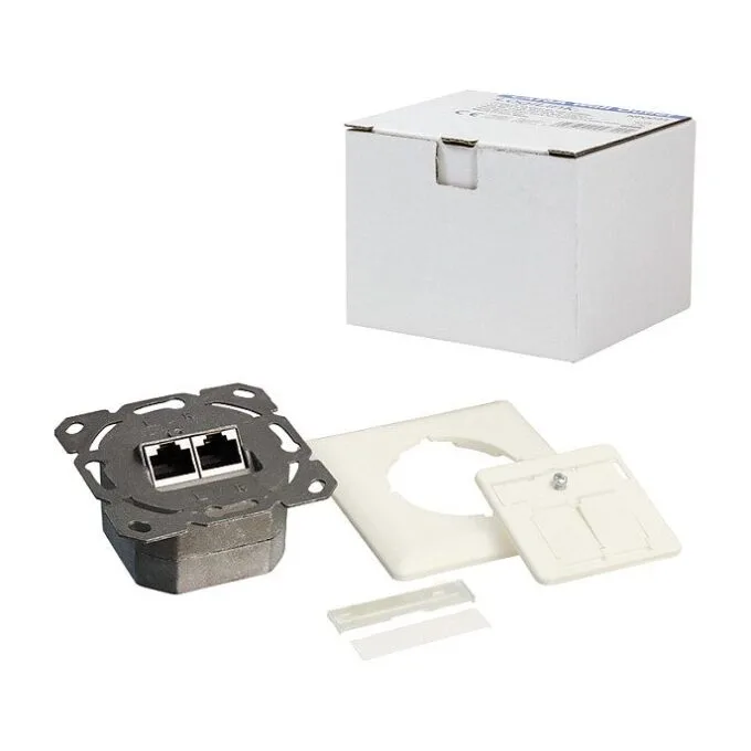 Logilink Cat.6A Wall Outlet 2xRJ45 STP, horizontal, pure white — image 6