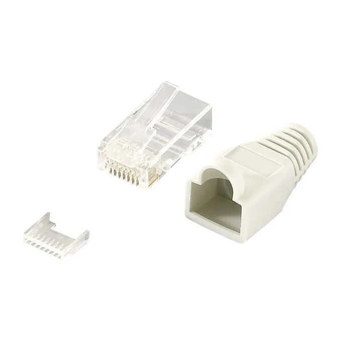 Logilink Modular Plug RJ45 Cat.6 UTP, grey, 100pcs — image 1