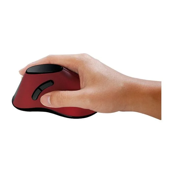 Logilink Mouse, 2.4G, Ergonomic vertical, 5-button, bordeaux red — image 5