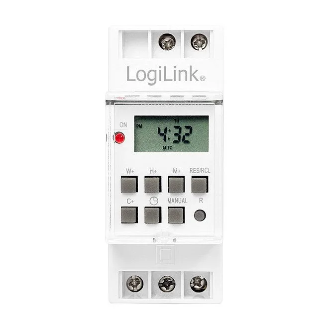 Logilink Time Switch, DIN rail digital timer — image 2