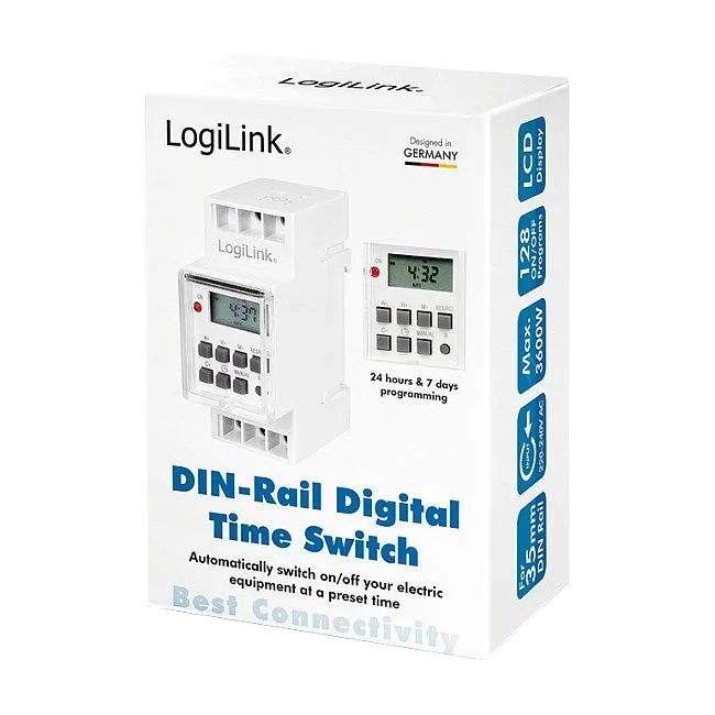Logilink Time Switch, DIN rail digital timer — image 6