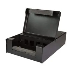 Logilink Consolidation point box for 4 keystone jacks, metal, black