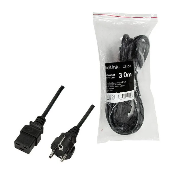 Logilink Power cable, CEE 7/7 to IEC C19, black, 3 m — image 5