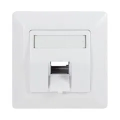 Logilink Keystone Faceplate 45° for 1 module, signal white