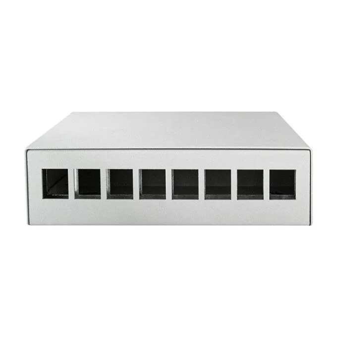 Logilink Consolidation point box 8-port, desk/wall/rail mounting, grey — image 2