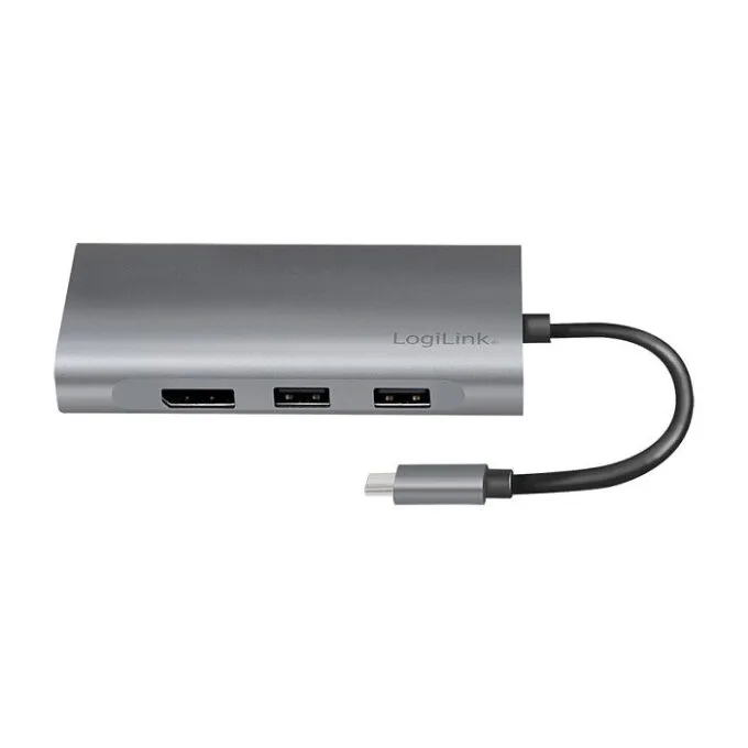 USB 3.2 Gen1, Docking Station, USB-C, 8-Port, PD, silver — image 5