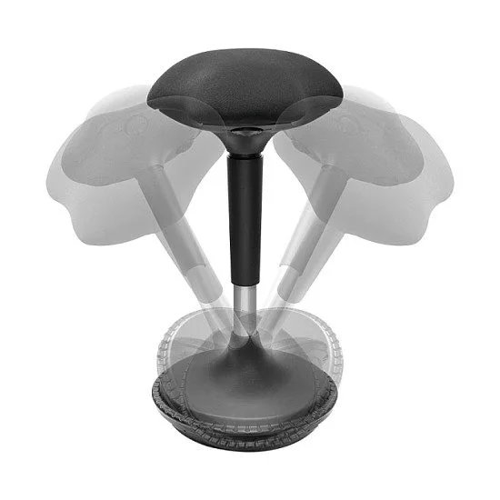 Height adjustable wobble stool for sit-stand desk — image 3