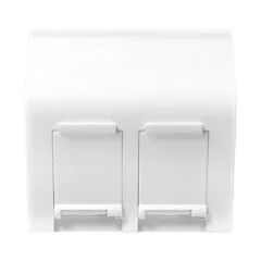 Logilink French faceplate 45° type, 45*45 mm, 2 Port, white