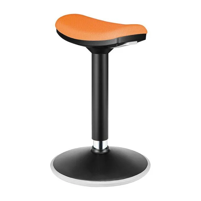 Ergonomic Height adjustable wobble stool, orange — image 1