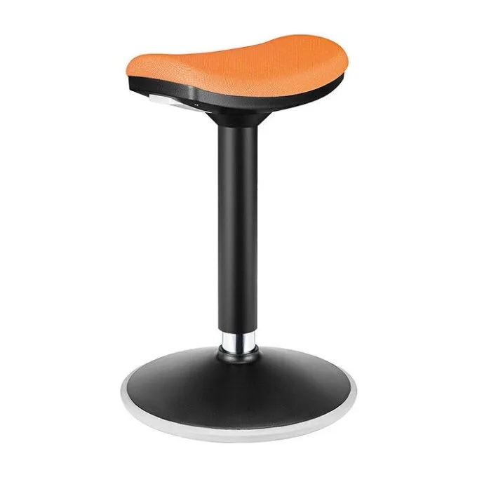 Ergonomic Height adjustable wobble stool, orange — image 2
