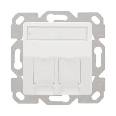 Logilink Keystone Faceplate for 2 modules, projecting, UP/50, pure white