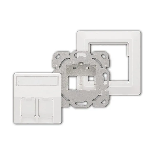 Logilink Keystone Faceplate for 2 modules, projecting, UP/50, pure white — image 6