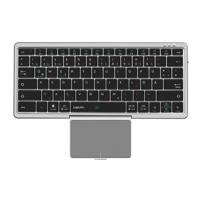 Keyboard, BT 5.1, 3 channel, w/ touchpad, grey — image 2