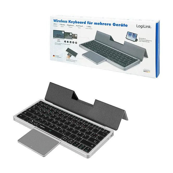 Keyboard, BT 5.1, 3 channel, w/ touchpad, grey — image 6