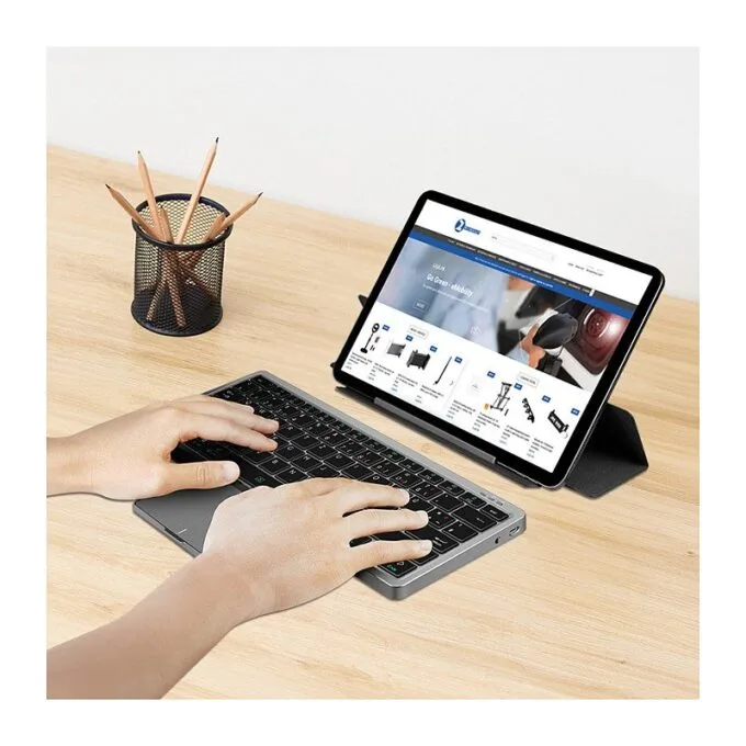 Keyboard, BT 5.1, 3 channel, w/ touchpad, grey — image 8