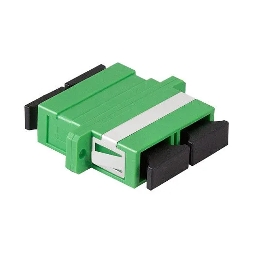 Logilink Fiber Adapter SC Duplex, 12 pieces, with flange, green — image 1