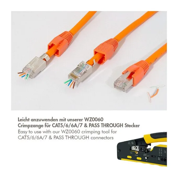 Logilink Modular plug RJ45 Cat.6A STP, pass through, 10-pack — image 7