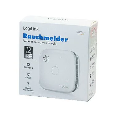Logilink Smoke Detector, 10 year battery, EN14604, square — image 7