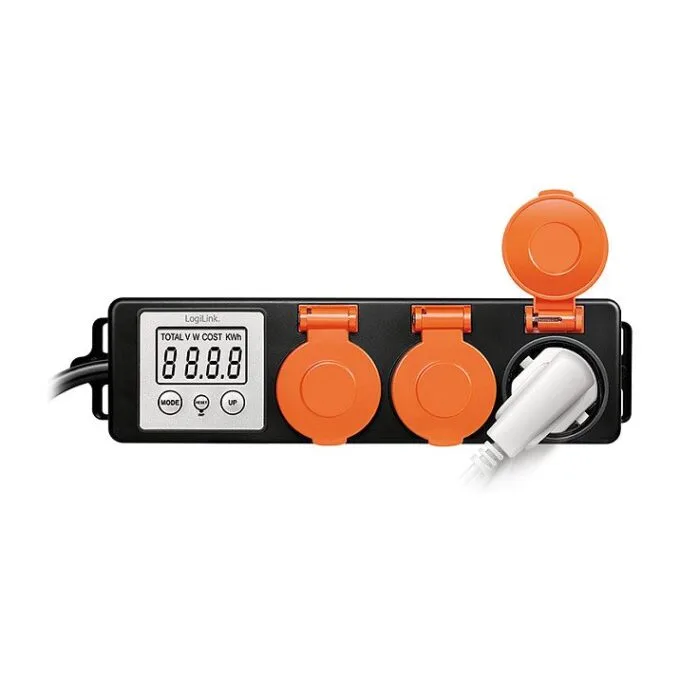 Logilink Energy Cost Meter, 3 sockets, outdoor — image 3