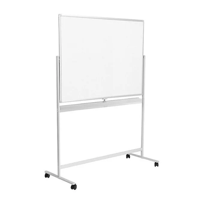 Dry Erase Whiteboard, mobile, double-sided, metal, 120x80cm — image 2