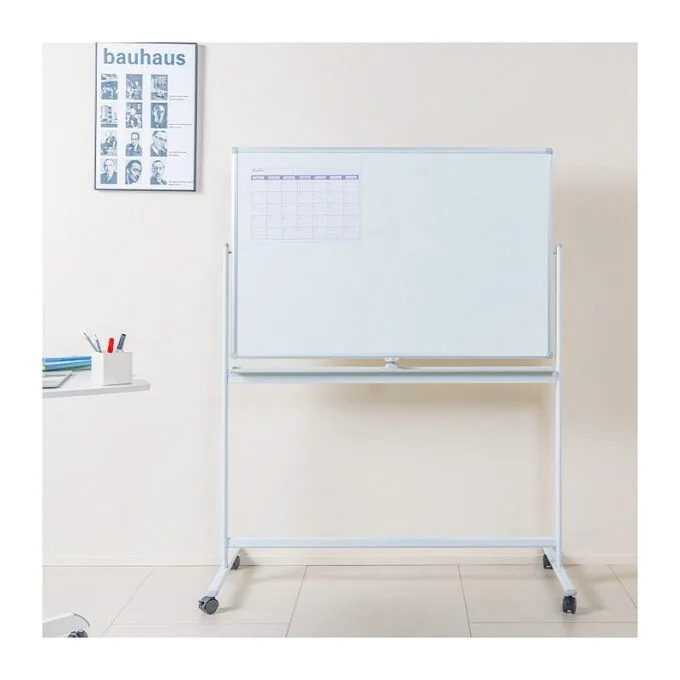 Dry Erase Whiteboard, mobile, double-sided, metal, 120x80cm — image 5