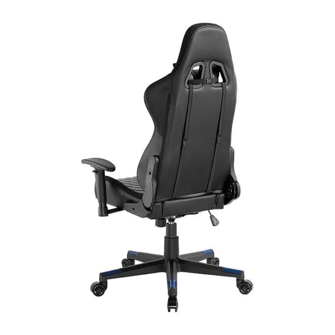 Gaming Chair, w/ lumbar support, RGB lights, black/blue — image 2